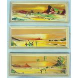 George R.Deakins (1911-1982) A set of 3 Oil painting's on board, each vibrantly painted in Yellow's,