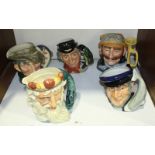 SECTION 2. A group of 5 Royal Doulton Character Jugs comprising: Neptune, Capt Ahab, The Walrus &