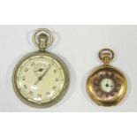 An Elgin Watch Co gold plated half hunter pocket watch, together with a Dennison Cuprel military