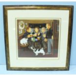 Beryl Cook (1926-2008) Interior scene of people drinking in a pub. Limited edition print number