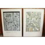 Eduardo Paolozzi (1924-2005) Two abstract studies, signed and dated '1975' in pencil, both limited