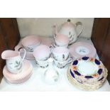 SECTION 32. A Queen Anne "Harvest Pink" tea set comprising 21 pieces, together with various other