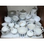 SECTIONS 22+23. A collection of assorted part Tea and Dinner services, including Royal Doulton