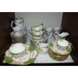 SECTION 19. A Minton Porcelain Aesthetic Movement part tea set, green and white oriental style