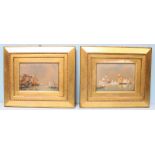 Thomas Bush Hardy RBA (British 1842-1897), A pair of studies depicting Venetian harbour scenes, with