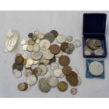 A collection of various Imperial circulated silver coinage, including a 1835 East India Company 1