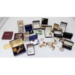 A collection of assorted costume jewellery, including two pairs of Silver Earrings, brooches, bead