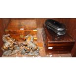 SECTION 39. A 19th century Coromandel Jewellery box and a 19th century Walnut writing slope, AF,