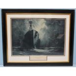 After Colin Baxter, HMY Britannia, signed in pencil, limited edition print number 51/100, 25 x 32cm,