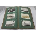 Approximately 142 postcards of naval ships, mostly G.B, including depiction of H.M.S Ark Royal, H.