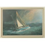 After Lawrence Bagley (1922-1983), Colour print of the yacht 'Lively Lady', dated 1968 (Sir Alec