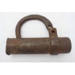 A wrought iron prisoner of war shackle.