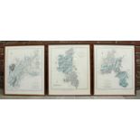 A group of three geological map prints by W.Smith "Mineral Surveyor" including ones of