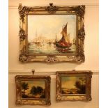 S. Duran. (20tth century), St Marks, Venice, with various sailing barges, signed, oil on canvas,