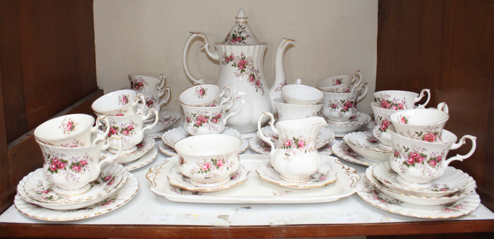 SECTION 1 & 2. An extensive Royal Albert 'Lavender Rose' pattern tea, coffee and dinner service