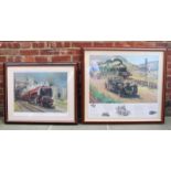 Terence Cuneo (1907-1996) Two limited edition prints, 'Bentley V "Blue Train" ' and 'City of London'