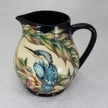 A Moorcroft 'Kingfisher' limited edition jug designed by Philip Gibson, edition 188 of 350, signed