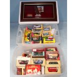 A large collection of assorted model cars, including ones by Matchbox Lesney, Matchbox models of