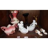 SECTION 41. An assortment of mixed ceramics and oddments including, a Staffordshire pottery jug, a