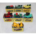 A group of seven Matchbox Lesney vehicles, comprising Models of Yesteryear Y-2 1911 Renault, Y-5