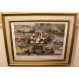 Andrew Kitson 'Formula One - Ninety One' a signed limited edition print depicting scenes from the