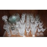 SECTION 43. A quantity of assorted cut glass drinking glasses, including wine glasses, tumblers, a