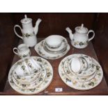 SECTION 40. A four-place Royal Doulton 'Larchmont' pattern tea, coffee and dinner set of twenty-nine