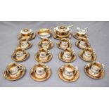 An extremely rare Regency Period Spode Felspar Porcelain Tea and Coffee Set, c1820, of forty-five