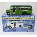 Original Classics "The Famous Bedford Duple OB Coach" 1.24 scale model bus, in green Southdown bus