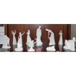 Eleven various Royal Doulton 'Images' porcelain figures: First Steps, Goose Girl, Thankful, Peace,