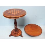 A 19th century mahogany circular Lazy-Susan, 54cm diam, together with a circular occasional table