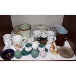 SECTION 15. A collection of assorted ceramic items including a number of Poole pottery pieces