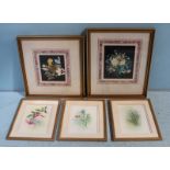 Ann Lister, Three various still life studies depicting flowers, signed and titled, together with two