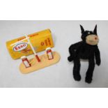 An early 20th century mohair Felix the Cat toy, together with a Dinky Toys 781 Esso Petrol station