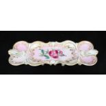 A G.Grainger Royal Porcelain Works quill and pen stand, moulded in the Rococo revival style with