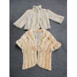 A short length silver mink fur coat, makers label to top reading James Furs, Mayfair, London, with