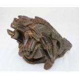 A bronzed composite 'Industrial Evolution' figure of a Chameleon, 21cm x 27cm