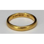 A 22ct gold wedding band. Gross weight approximately 5.4g.
