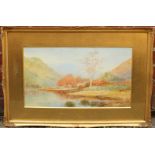 Alexander Williams RHA (1846-1930) 'Vale of Glendalough co. Wicklow' Landscape scene with