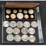 A 1953 Elizabeth II Coronation Specimen Set of ten in original case, together with thirteen