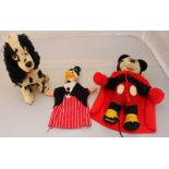 A Merrythought Mickey Mouse, 33cm, together with a Merrythought dalmatian dog and a Scrooge McDuck