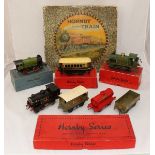 A Hornby 'O' Gauge clockwork No1 Tank Goods Set with LMS loco, together with a L4-53 M1/2
