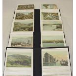 Three various albums of assorted USA postcards, predominantly of topographical interest, including