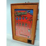 A 'Cascade De Luxe' penny slot machine by Bell-Fruit manufacturing co. ltd. 74.5 x 47.5cm.