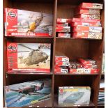 27 various boxed and unmade Airfix models of mostly WW2 and some later aircraft, various scale