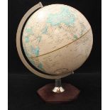 A 12-inch 'Scan-Globe' World classic series, raised on a hexagonal base.