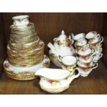 SECTION 38. A fifty-nine piece Royal Albert 'Old Country Roses' pattern tea-set, comprising of