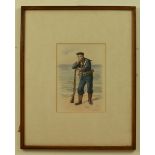 after W. Christian Symons - A Victorian chromolithograph depicting a sailor leaning on his rifle,