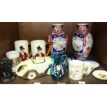 SECTION 45. A quantity of assorted mixed ceramics and glass including a pair of Japanese Imari