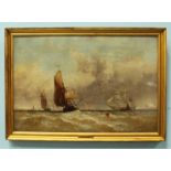 George Stainton fl.1860-1890, 'Shipping in the Medway', various sailing boats and barges, signed 'G.